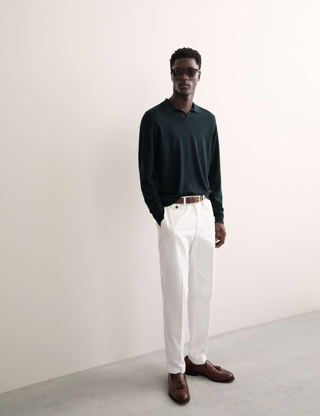 Merino Wool Rich with Silk Knitted Polo 6 of 8