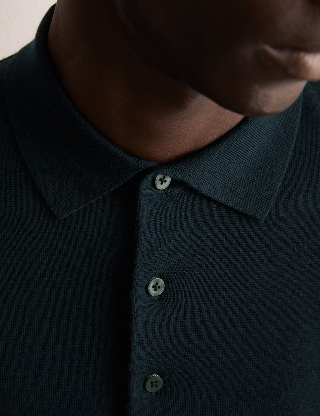 Merino Wool Rich with Silk Knitted Polo Shirt 5 of 8
