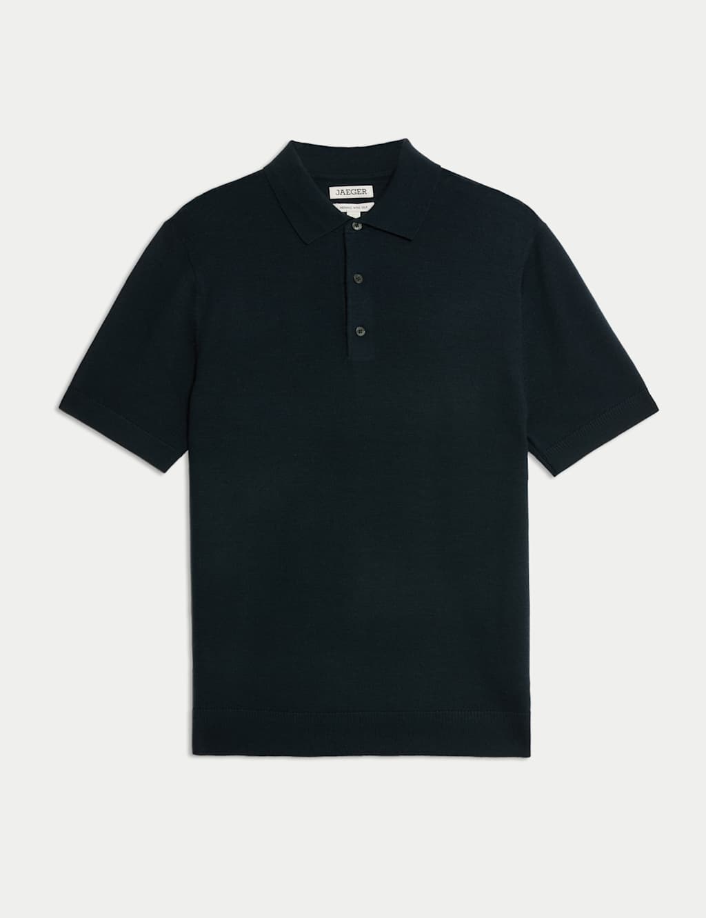 Merino Wool Rich with Silk Knitted Polo Shirt 2 of 8