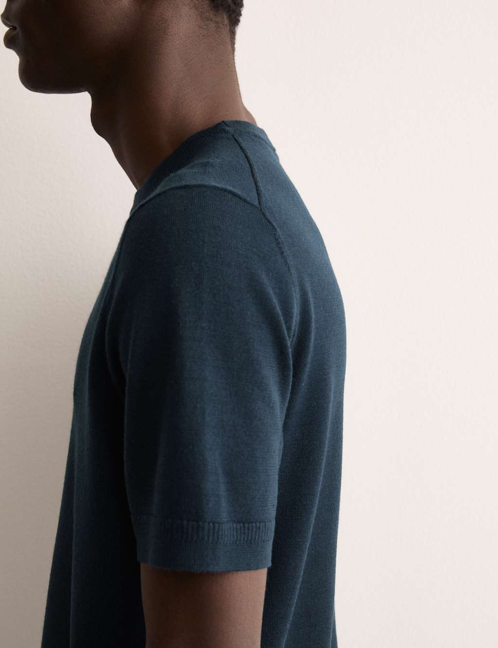 Merino Wool Rich Knitted T-Shirt with Silk 5 of 7