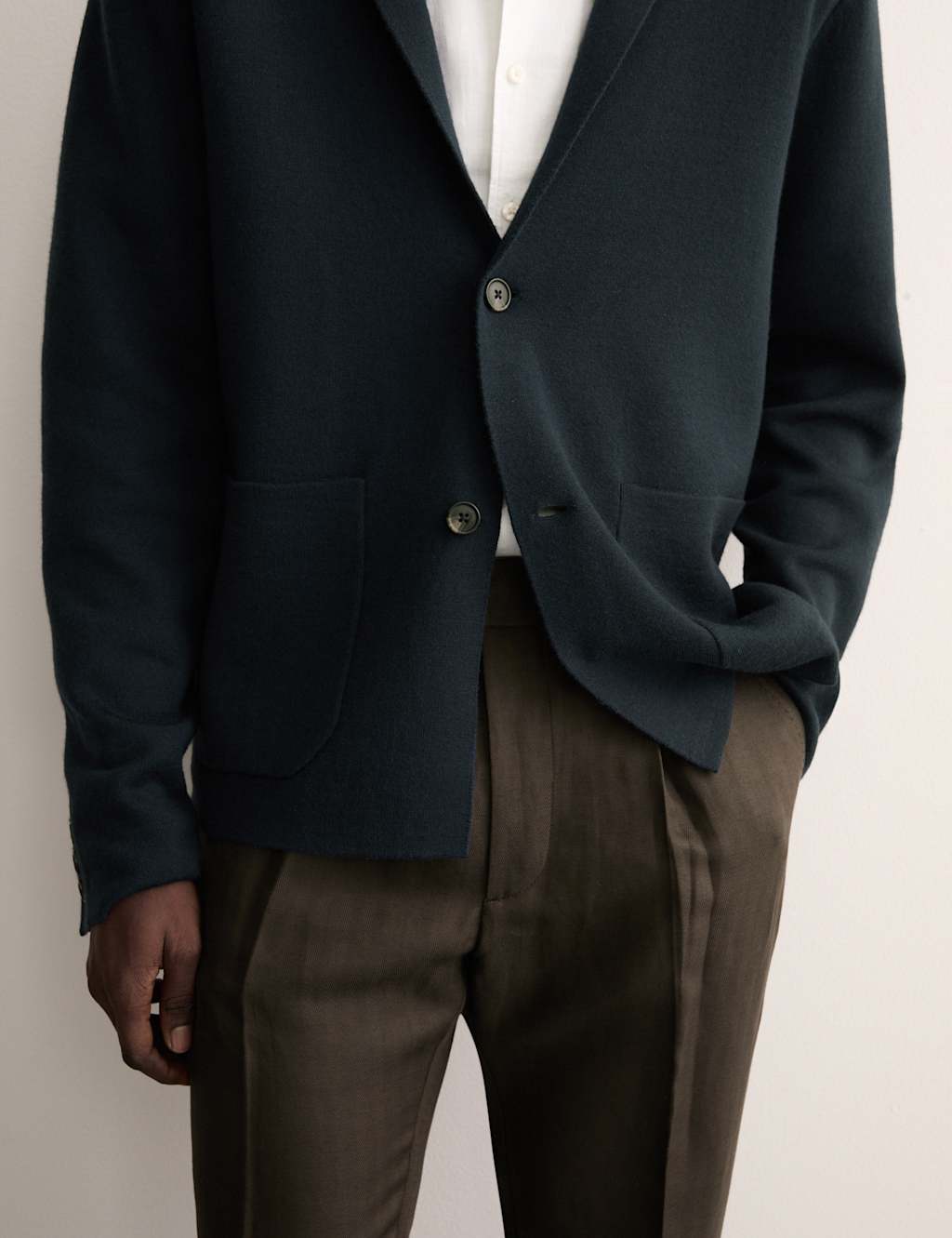 Pure Extra Fine Merino Wool Knitted Jacket 4 of 8