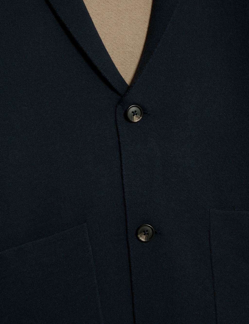Pure Extra Fine Merino Wool Knitted Jacket 8 of 8