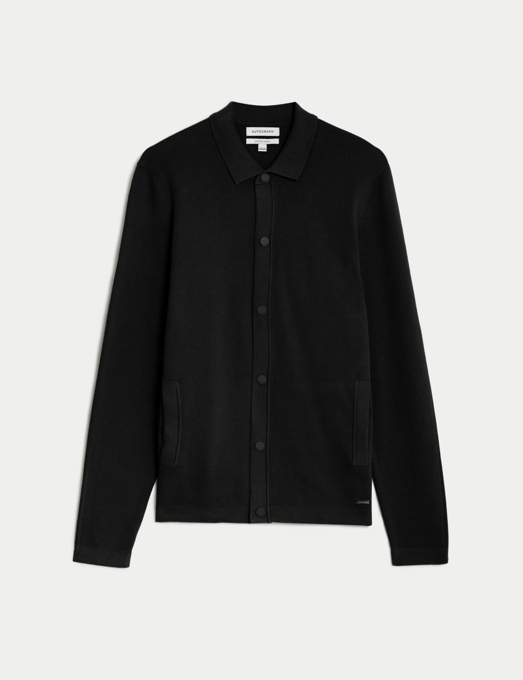 Cotton Rich Popper Knitted Jacket 2 of 5
