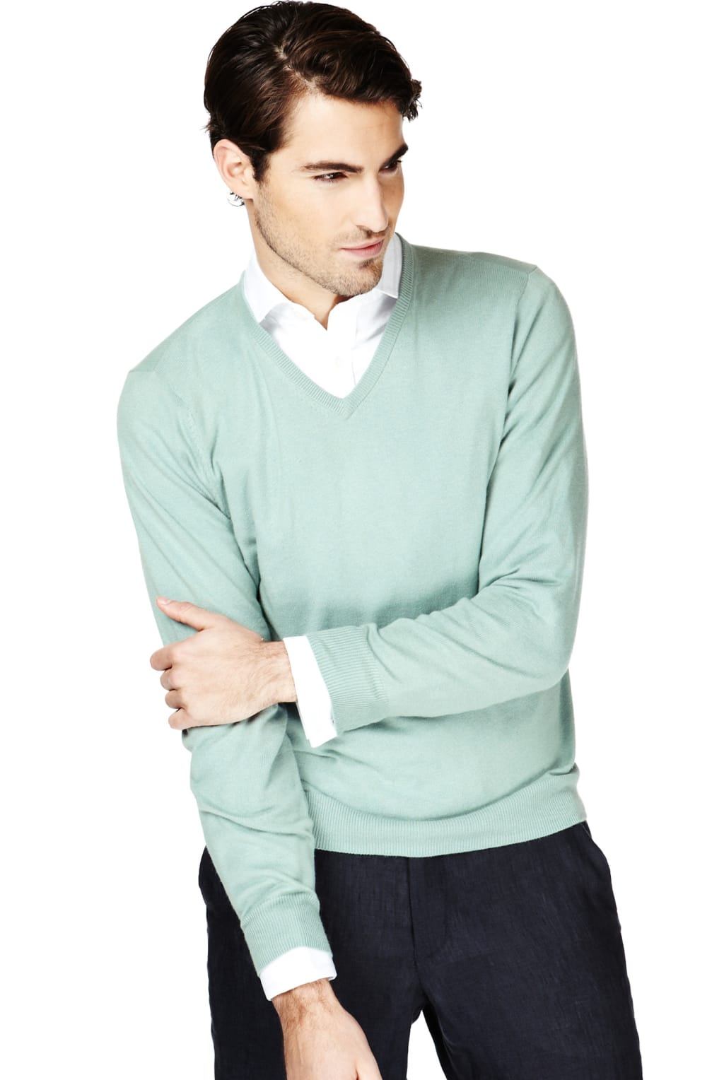 Long v neck jumper outlet