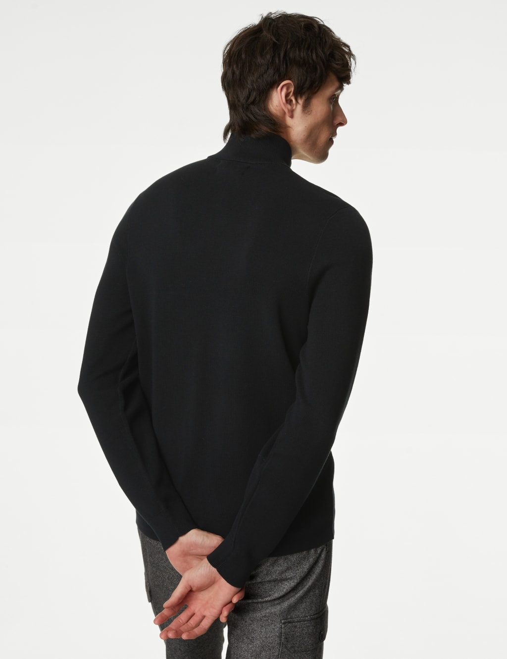 Cotton Rich Funnel Neck Half Zip Jumper Autograph M S