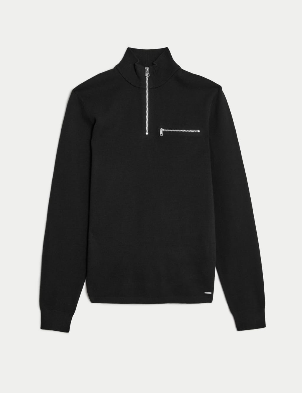 Cotton Rich Funnel Neck Half Zip Jumper Autograph M S