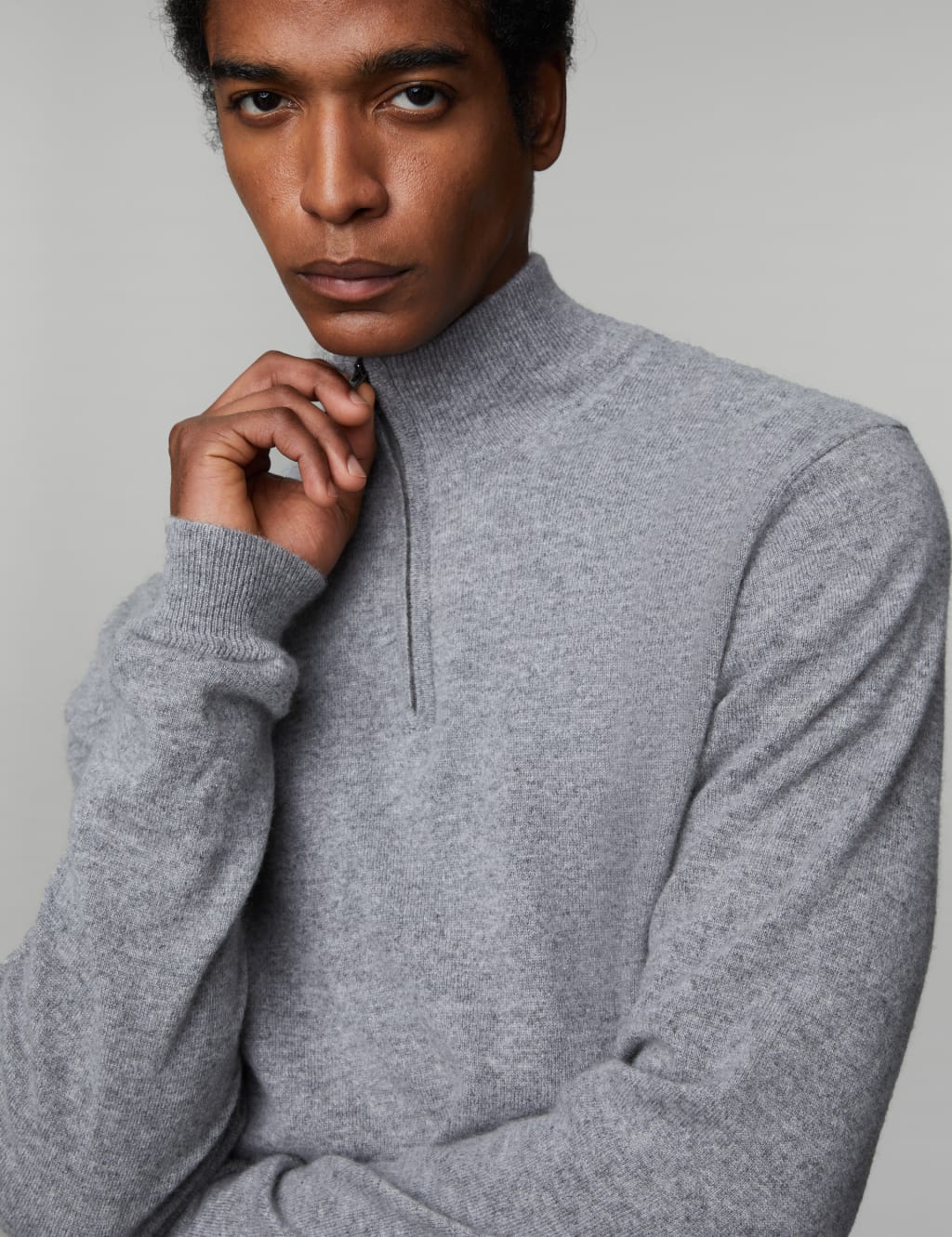 Cashmere half zip jumper sale