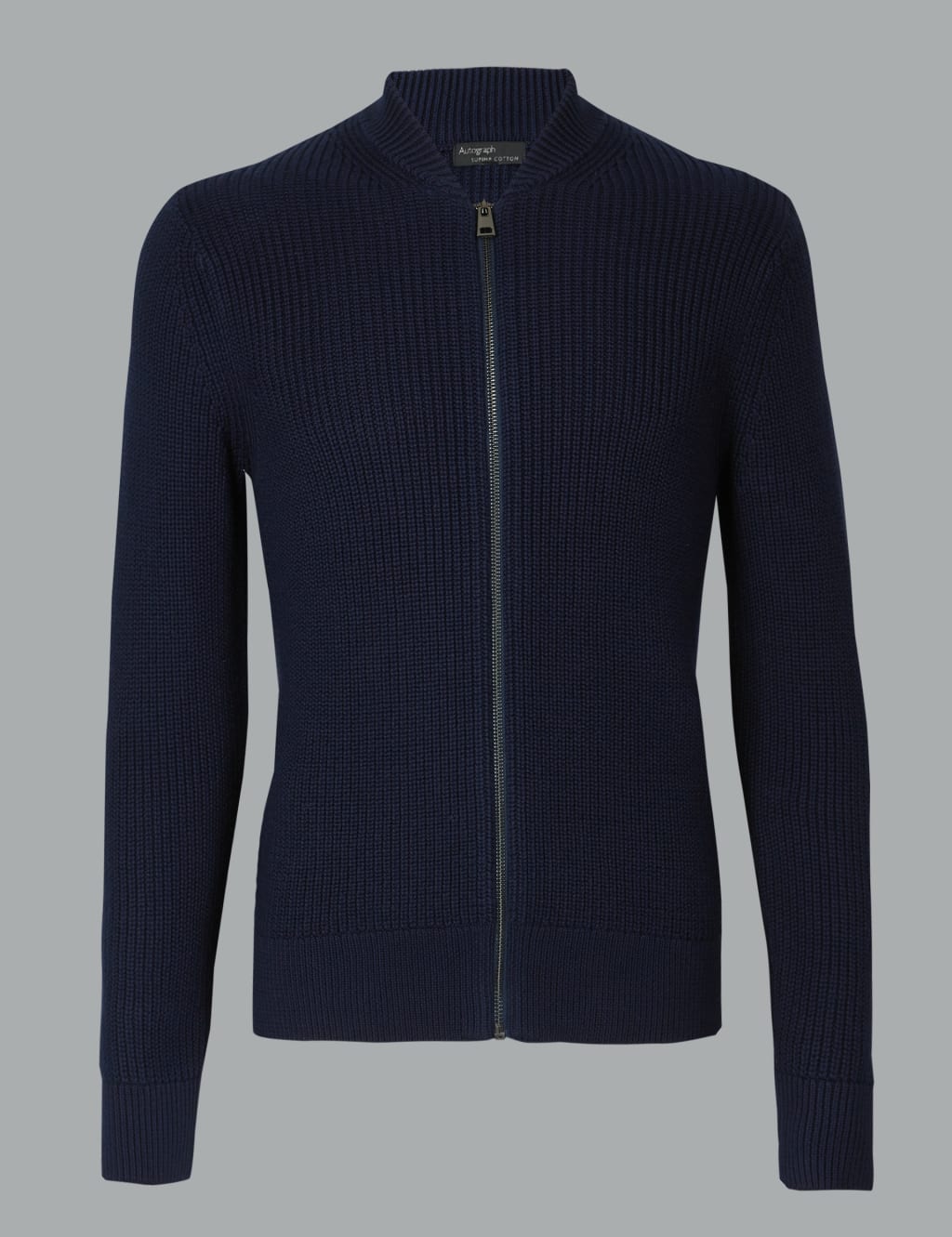 Supima® Cotton Rich Zip Through Cardigan 2 of 4