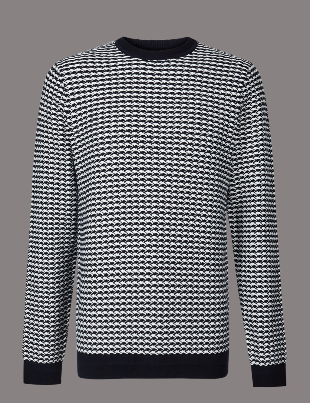 Supima® Cotton Textured Slim Fit Jumper 2 of 5