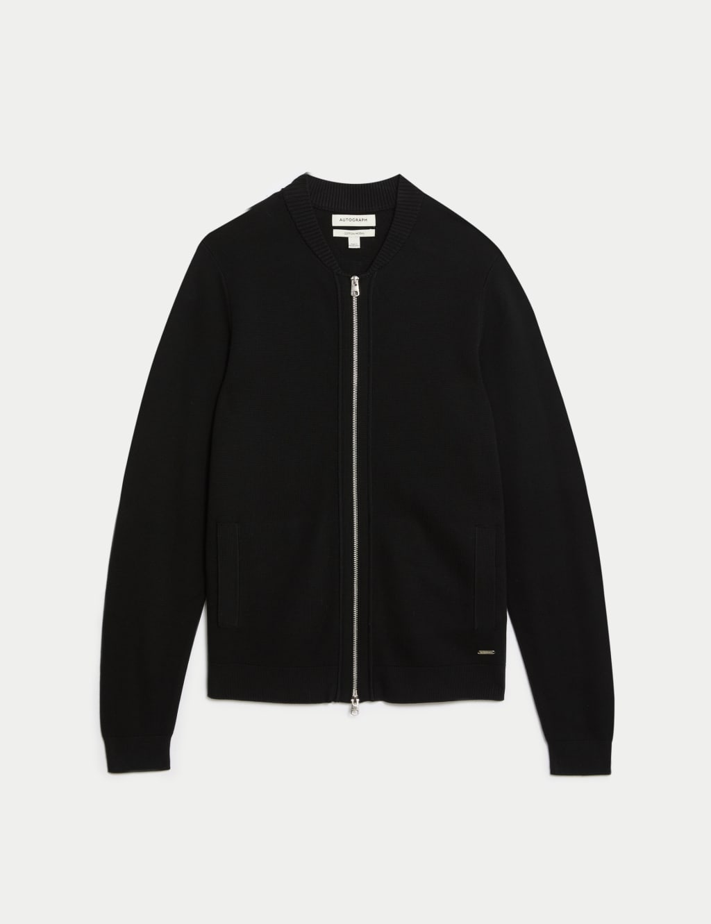 Cotton Rich Zip Up Knitted Bomber Autograph M S