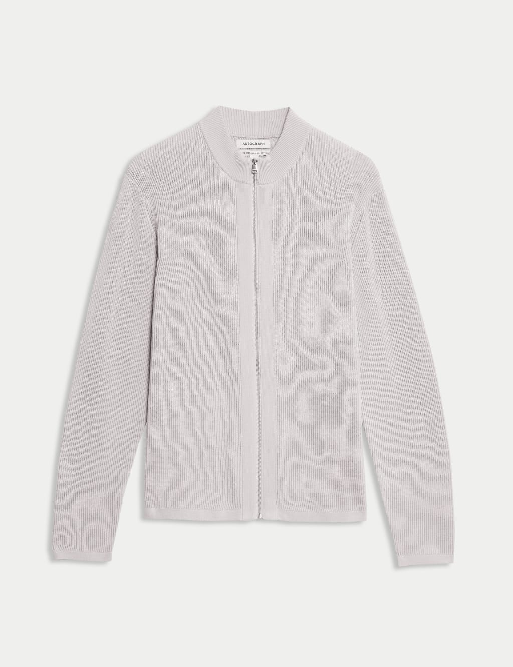 Mercerised Cotton Ribbed Knitted Jacket 2 of 5
