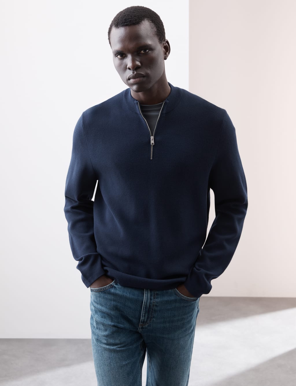 Half Zip Mock Neck Jumper 1 of 4