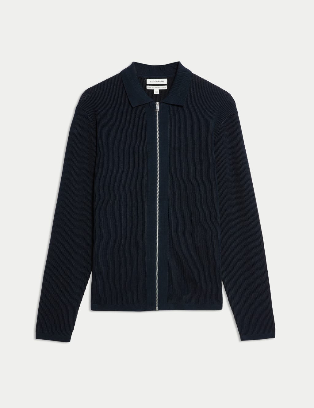 Mercerised Cotton Ribbed Knitted Jacket 2 of 5