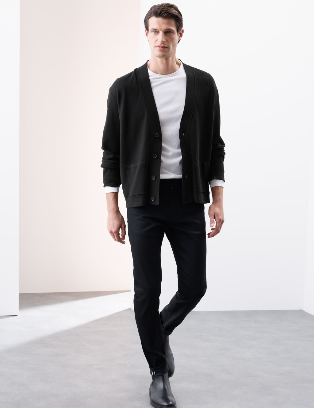 Relaxed V-Neck Cardigan 1 of 7