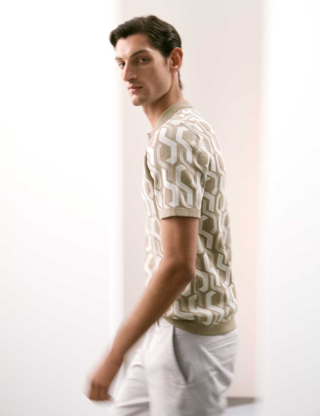 Pure Cotton Knitted Polo Shirt 7 of 7