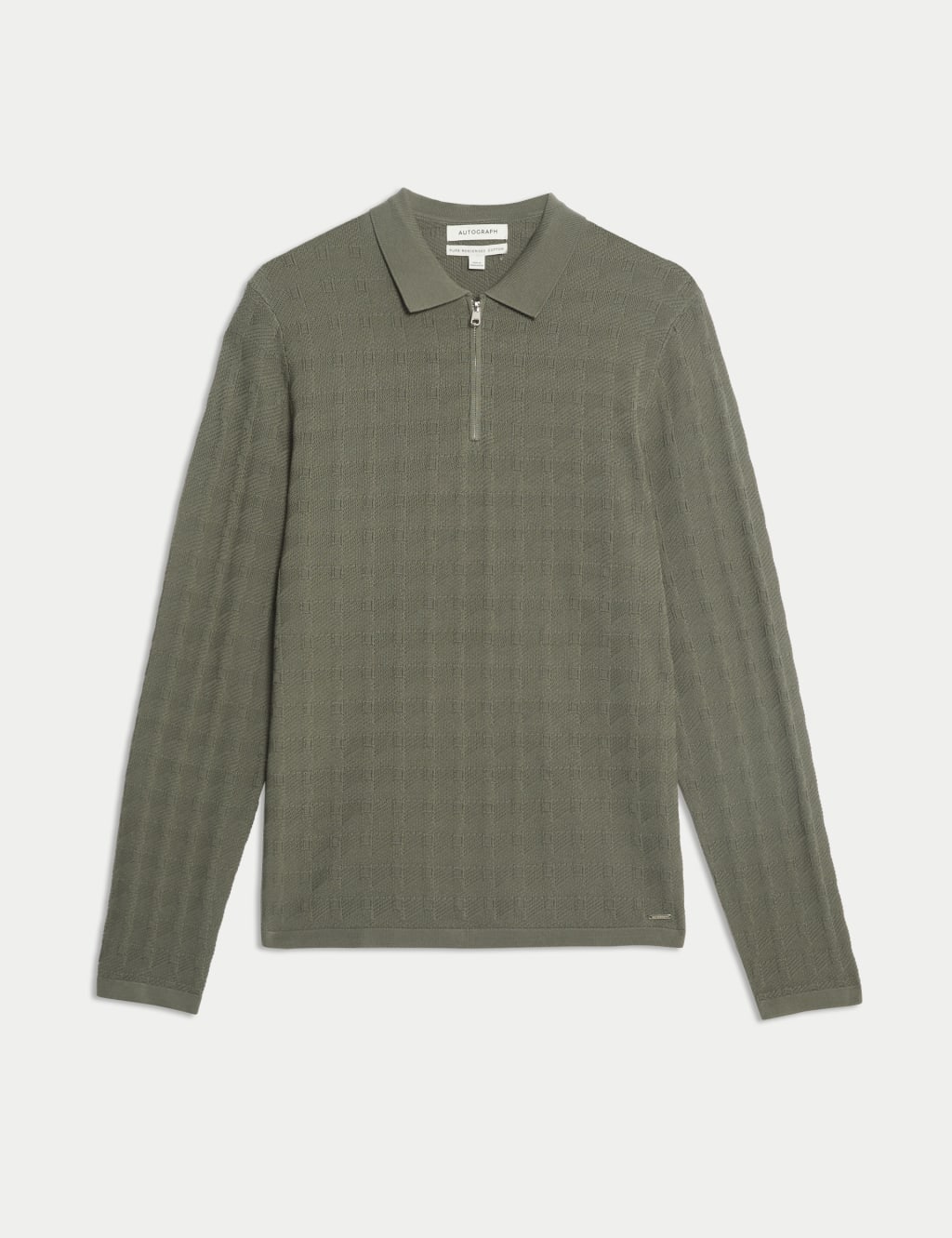 Pure Cotton Textured Knitted Polo Shirt 2 of 7