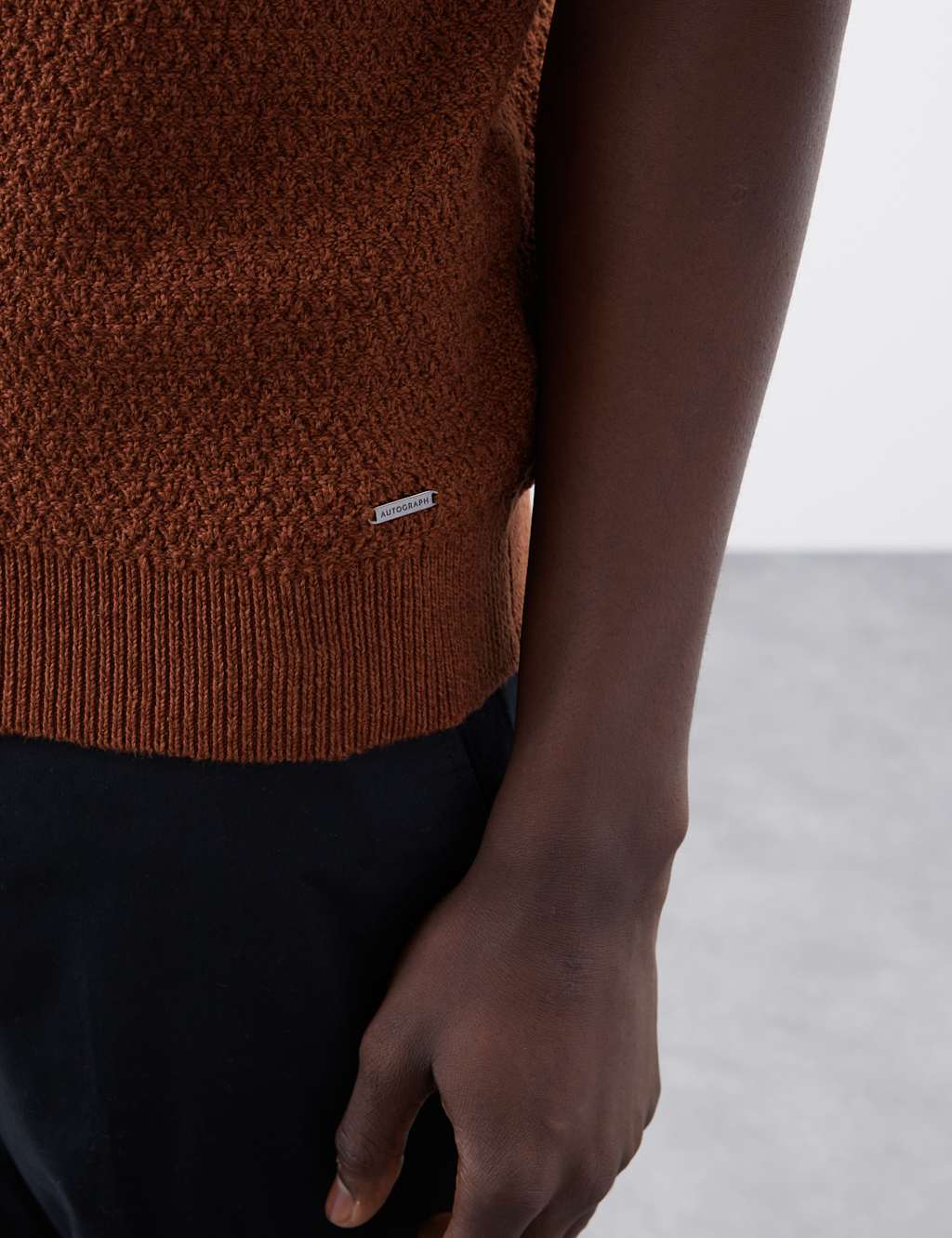 Linen Rich Knitted Open Neck Polo Shirt 6 of 7