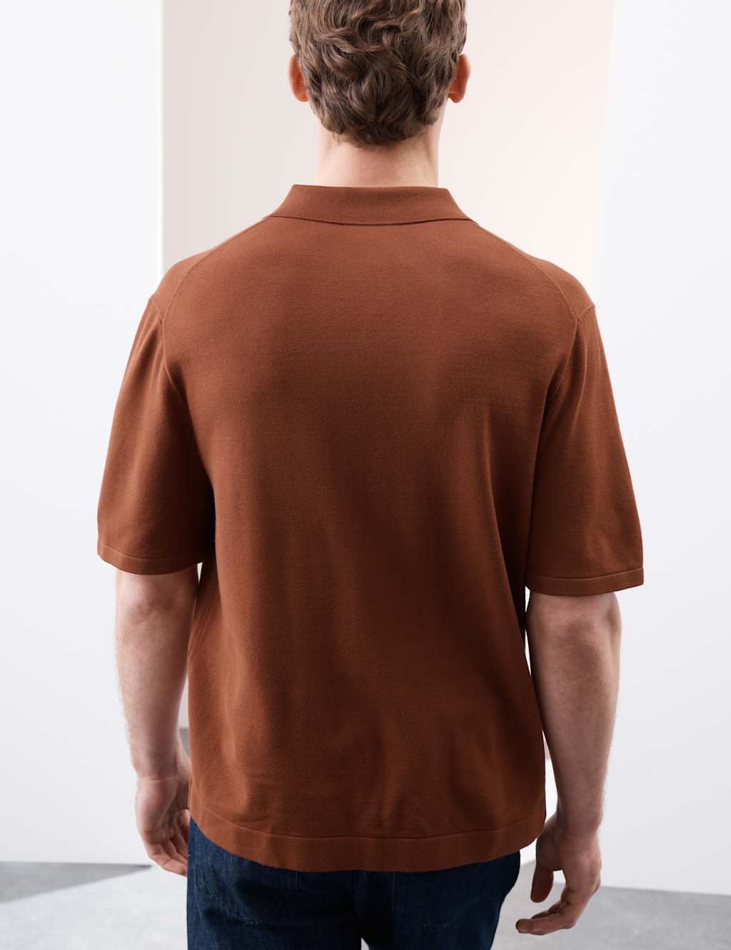 Embroidered Short Sleeve Knitted Polo Shirt 7 of 7