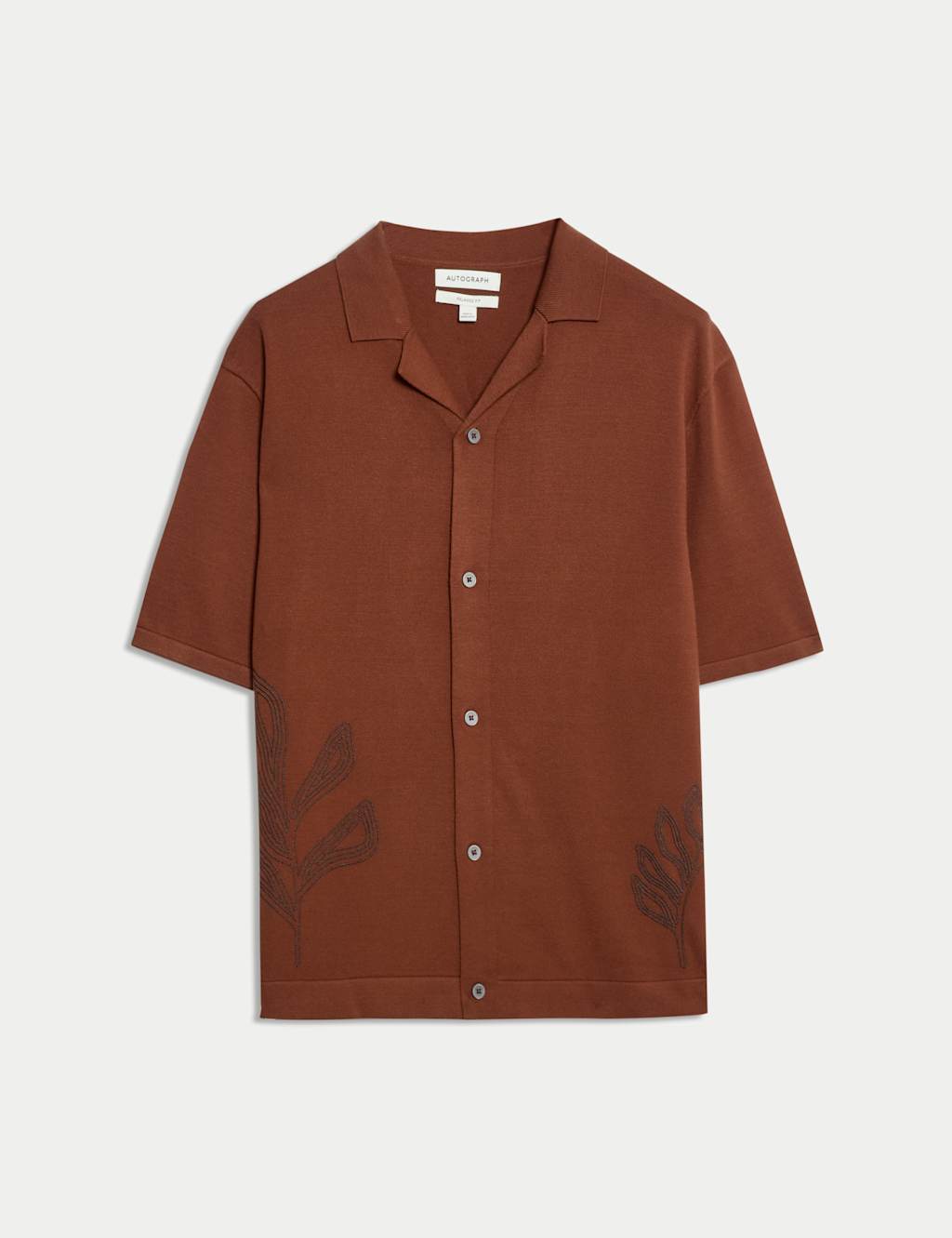 Embroidered Short Sleeve Knitted Polo Shirt 2 of 7