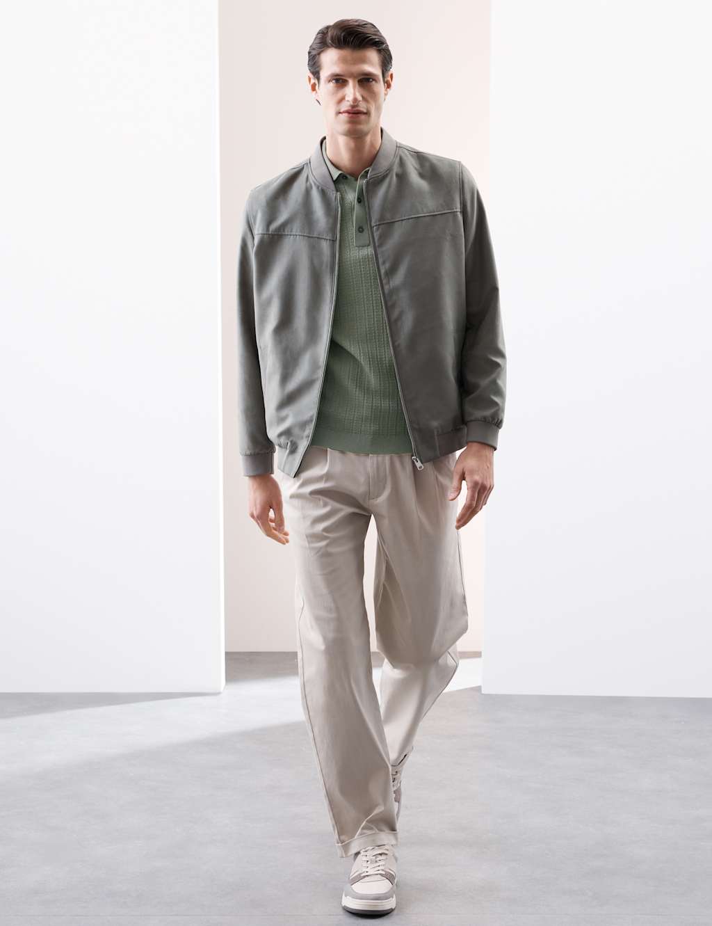 Textured  Viscose Rich Knitted Polo Shirt 3 of 7
