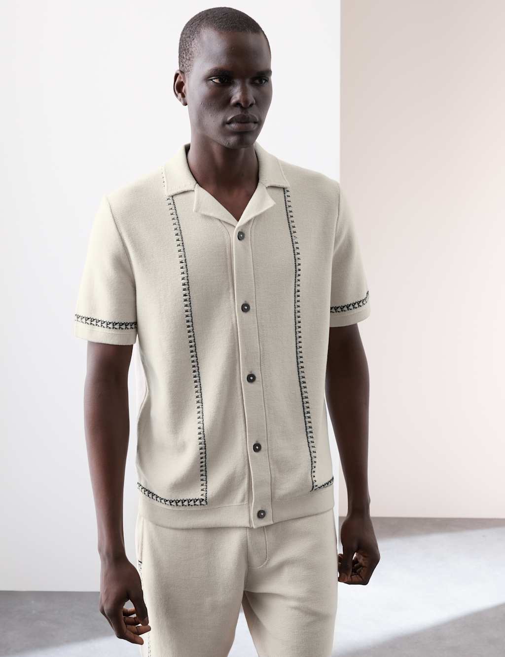 Pure Cotton Cuban Collar Knitted Polo Shirt 7 of 7
