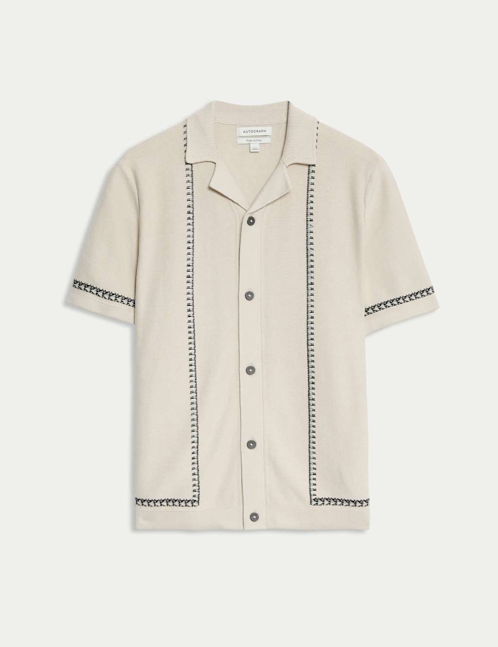 Pure Cotton Cuban Collar Knitted Polo Shirt 2 of 7