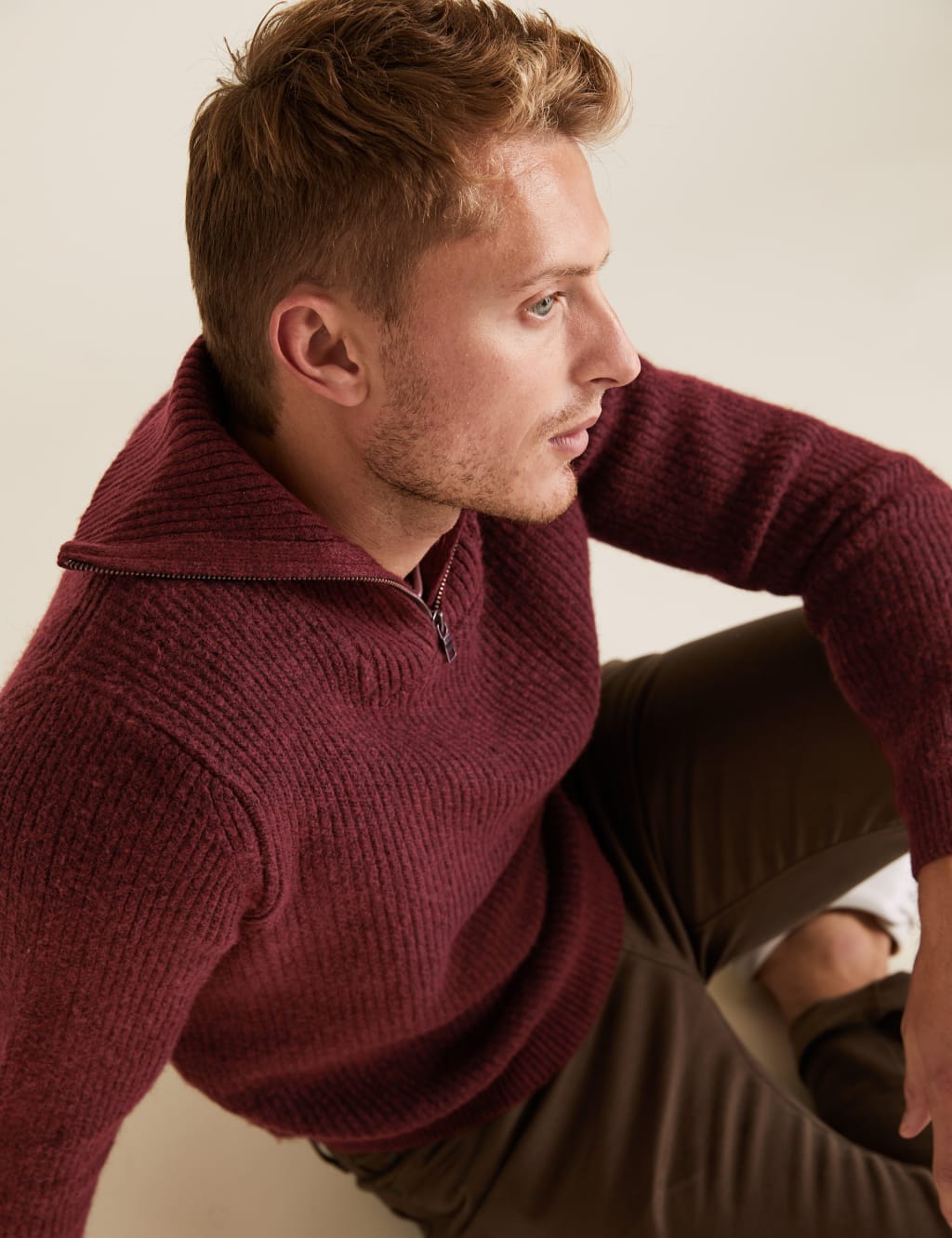 Chunky half zip jumper online