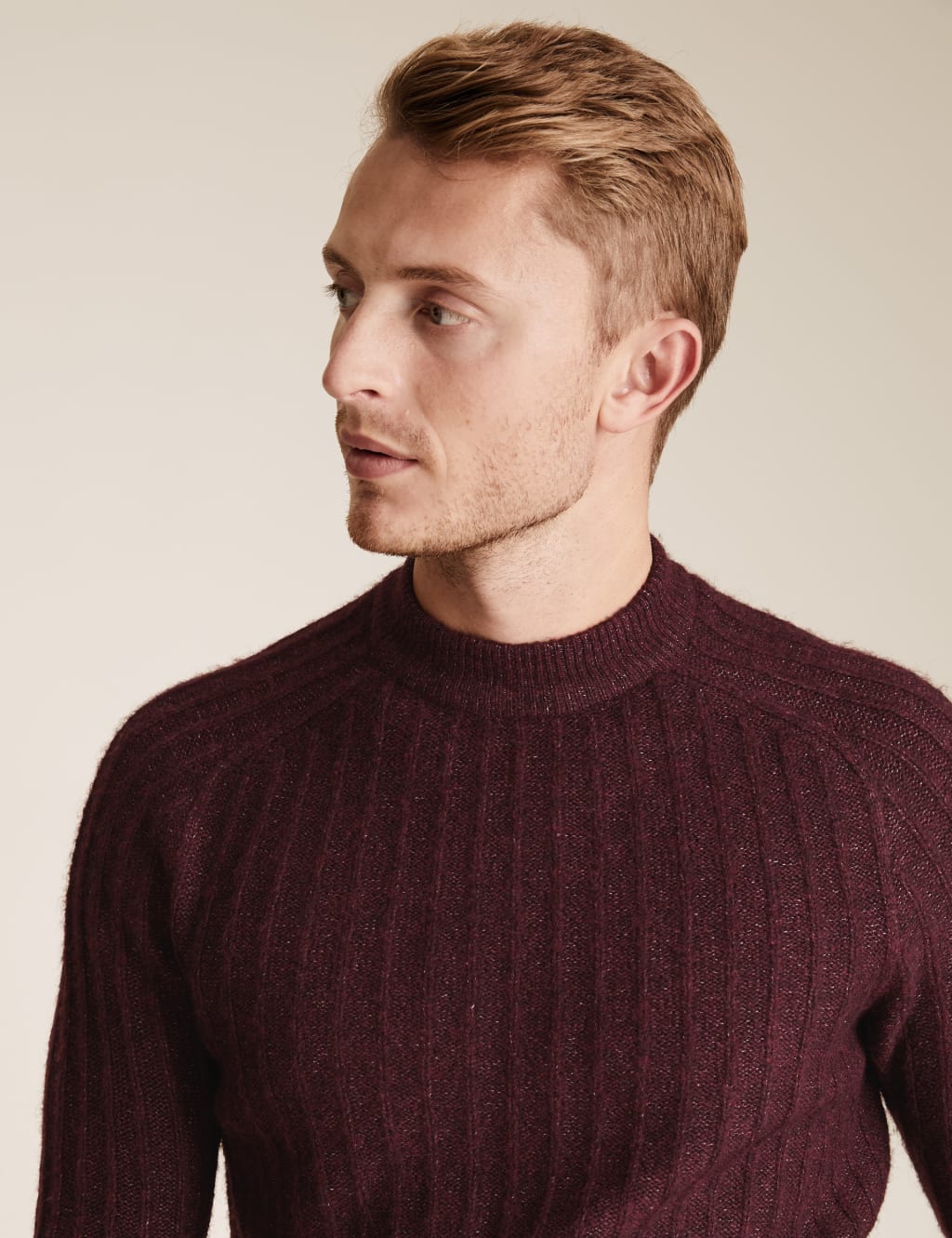Chunky High Crew Neck Jumper with Wool 3 of 4