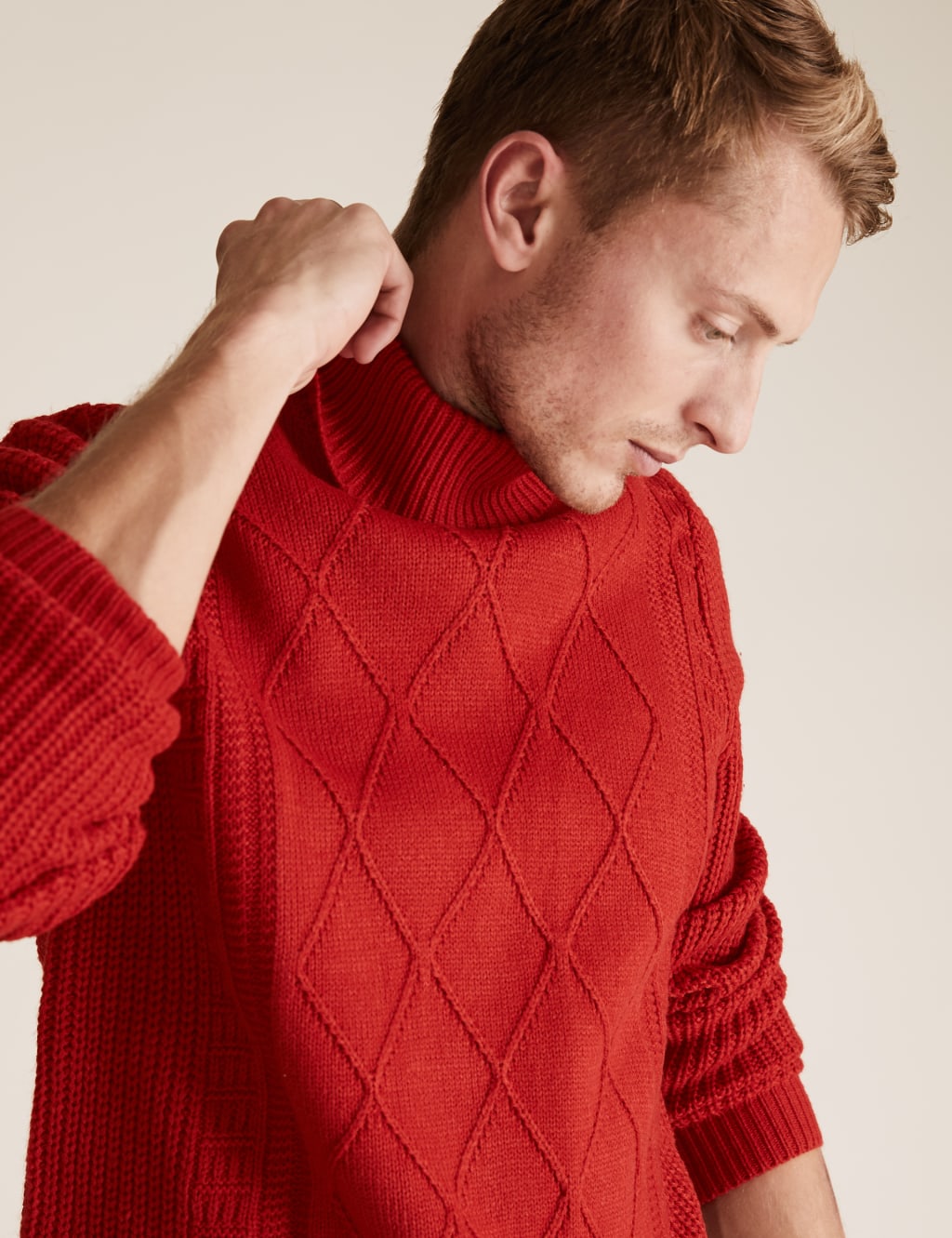 Cable Roll Neck Jumper 1 of 4