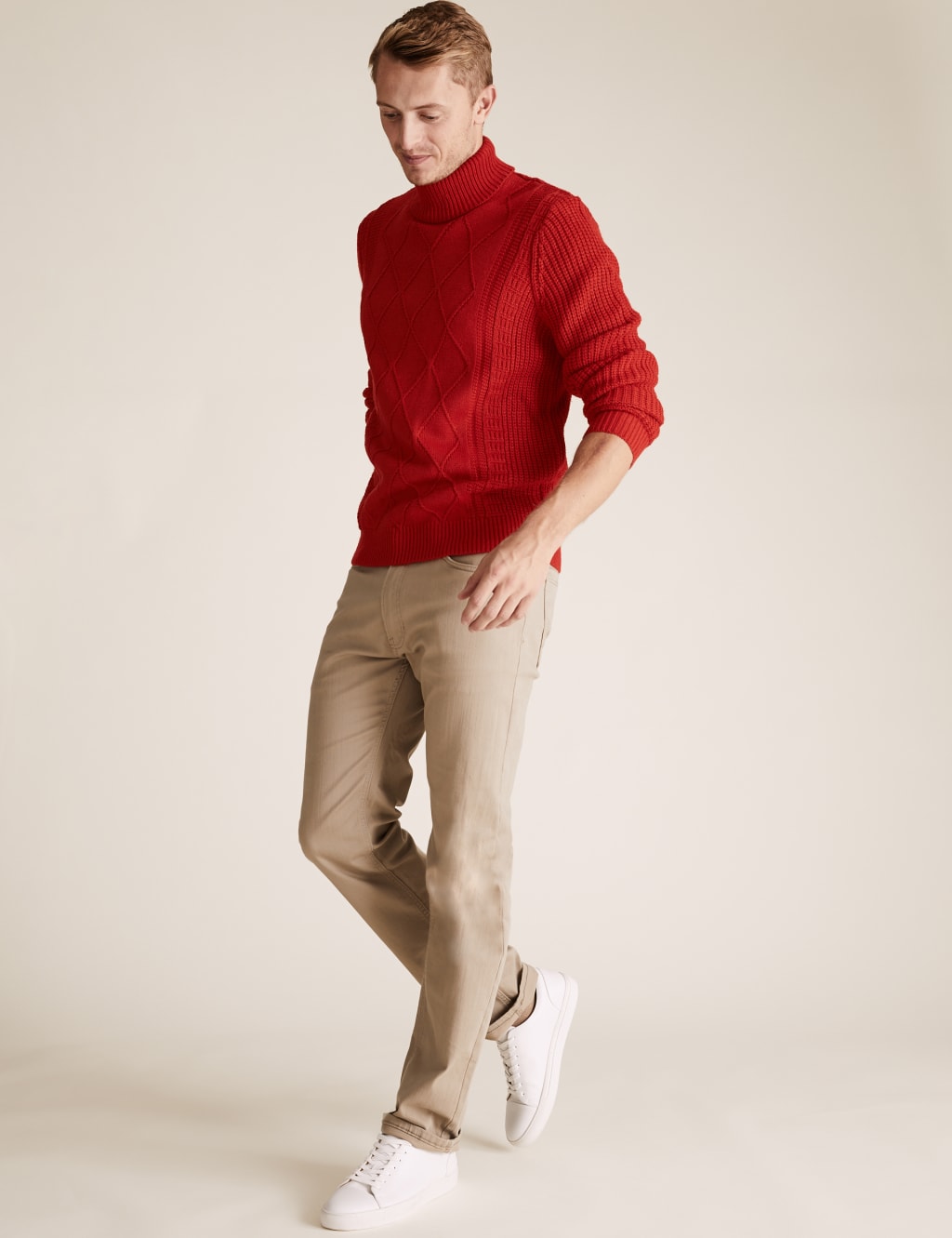 Cable Roll Neck Jumper 3 of 4