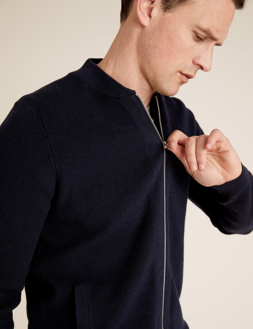 Ribbed Knitted Bomber 1 of 6