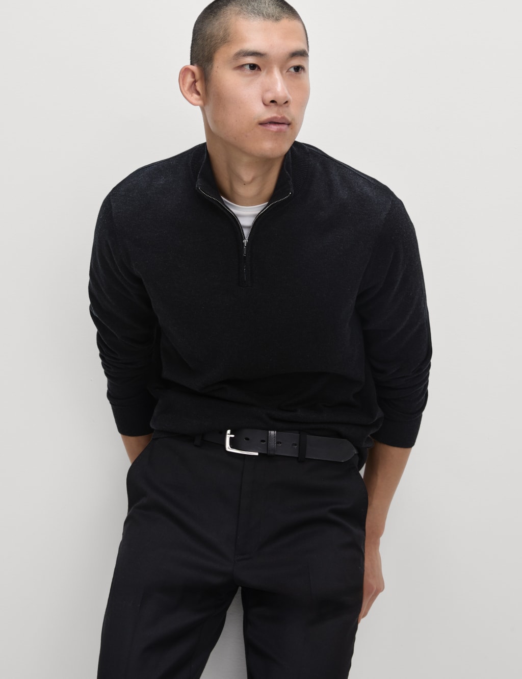 Cotton Rich Half Zip Jumper M S Collection M S