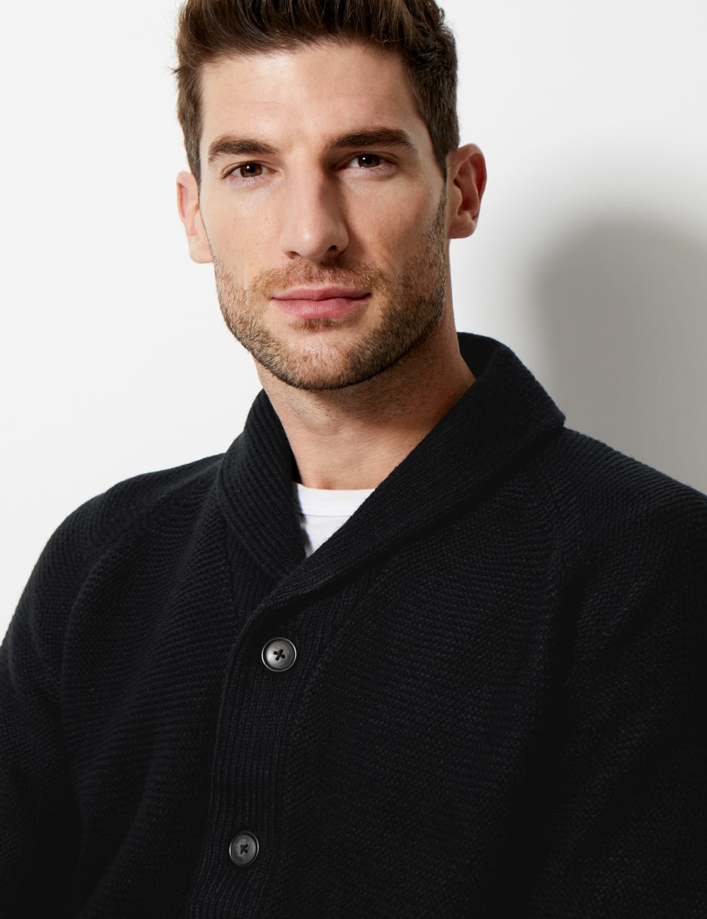 Textured shawl cardigan hot sale