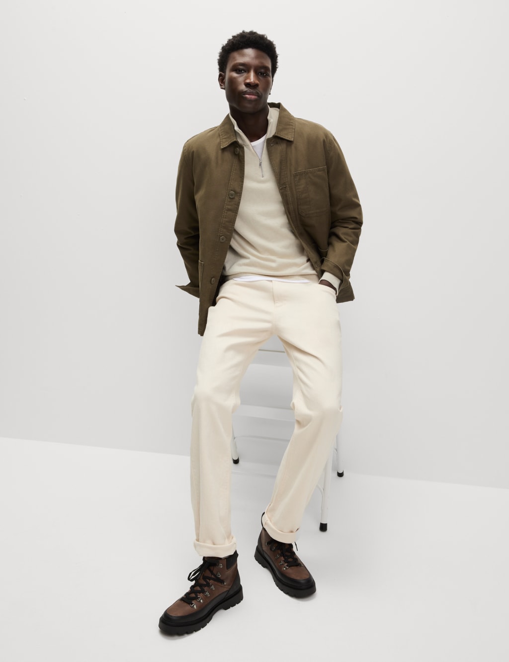 Cotton Rich Half Zip Jumper 4 of 6