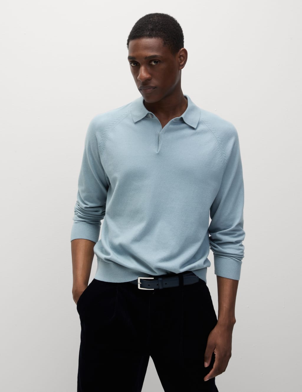 Cotton Rich Knitted Polo Shirt 6 of 6