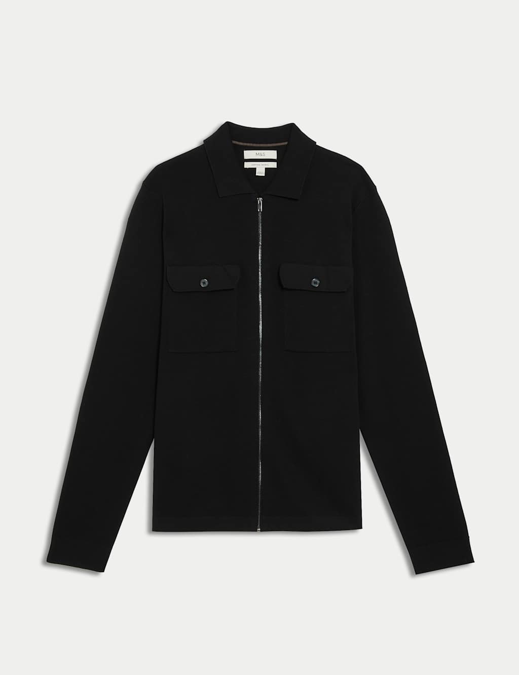 Cotton Rich Zip Up Knitted Jacket 2 of 8
