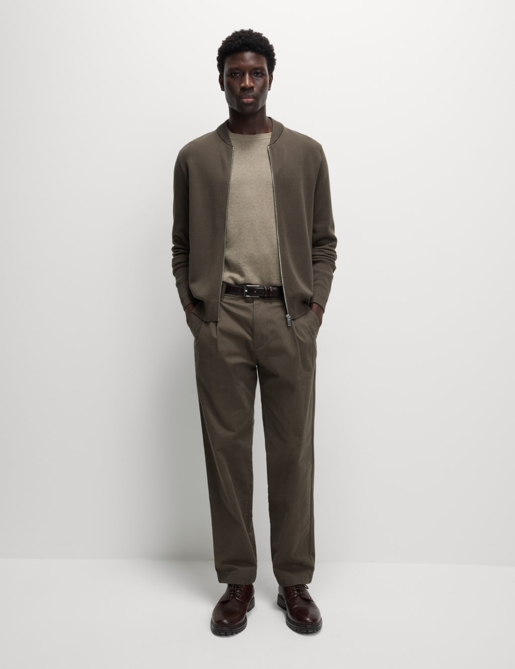 Cotton Modal Blend Knitted Bomber 4 of 7