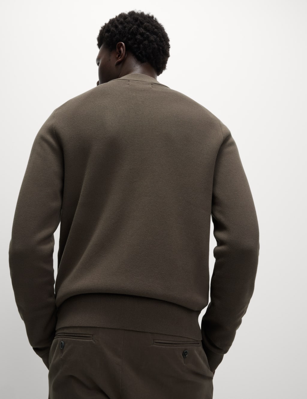 Cotton Modal Blend Knitted Bomber 6 of 7