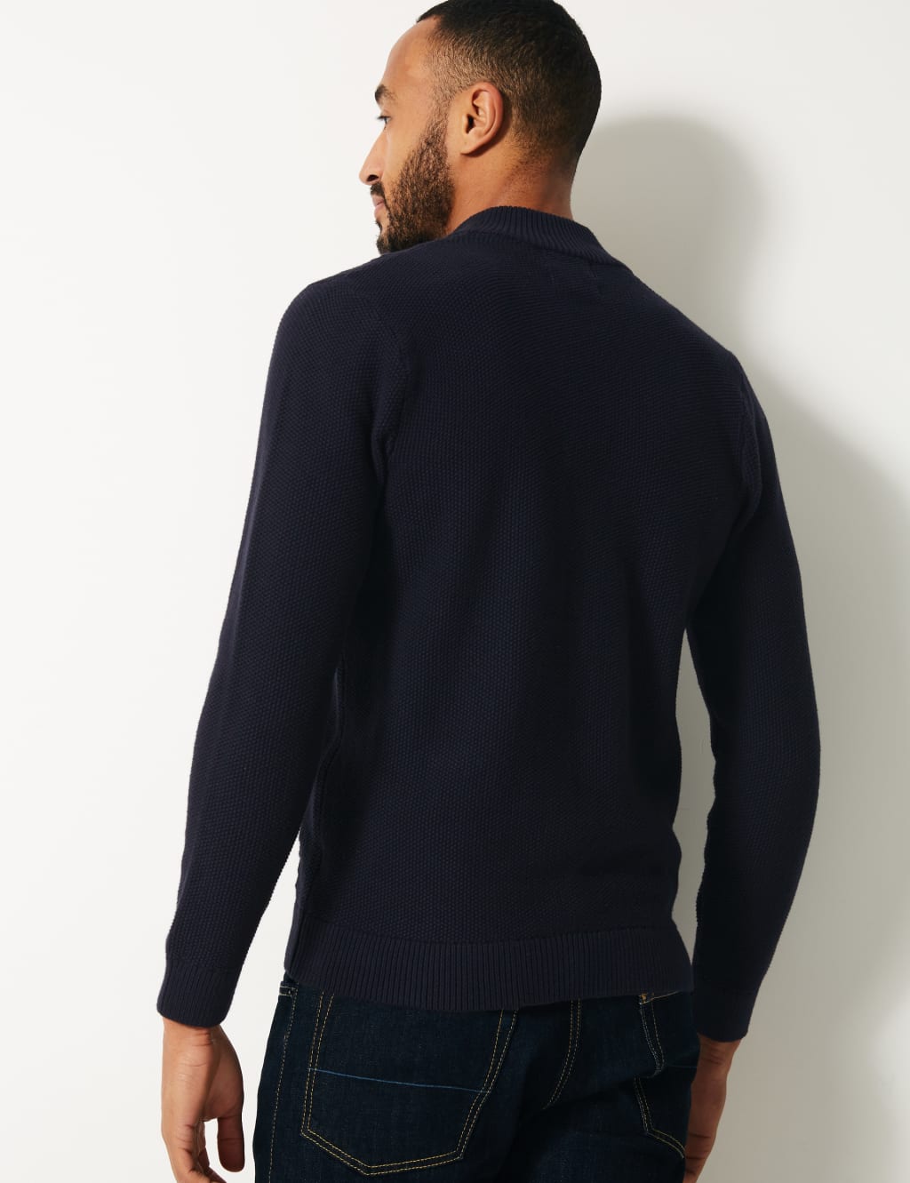 Cotton Rich Cable Knit Cardigan 4 of 4