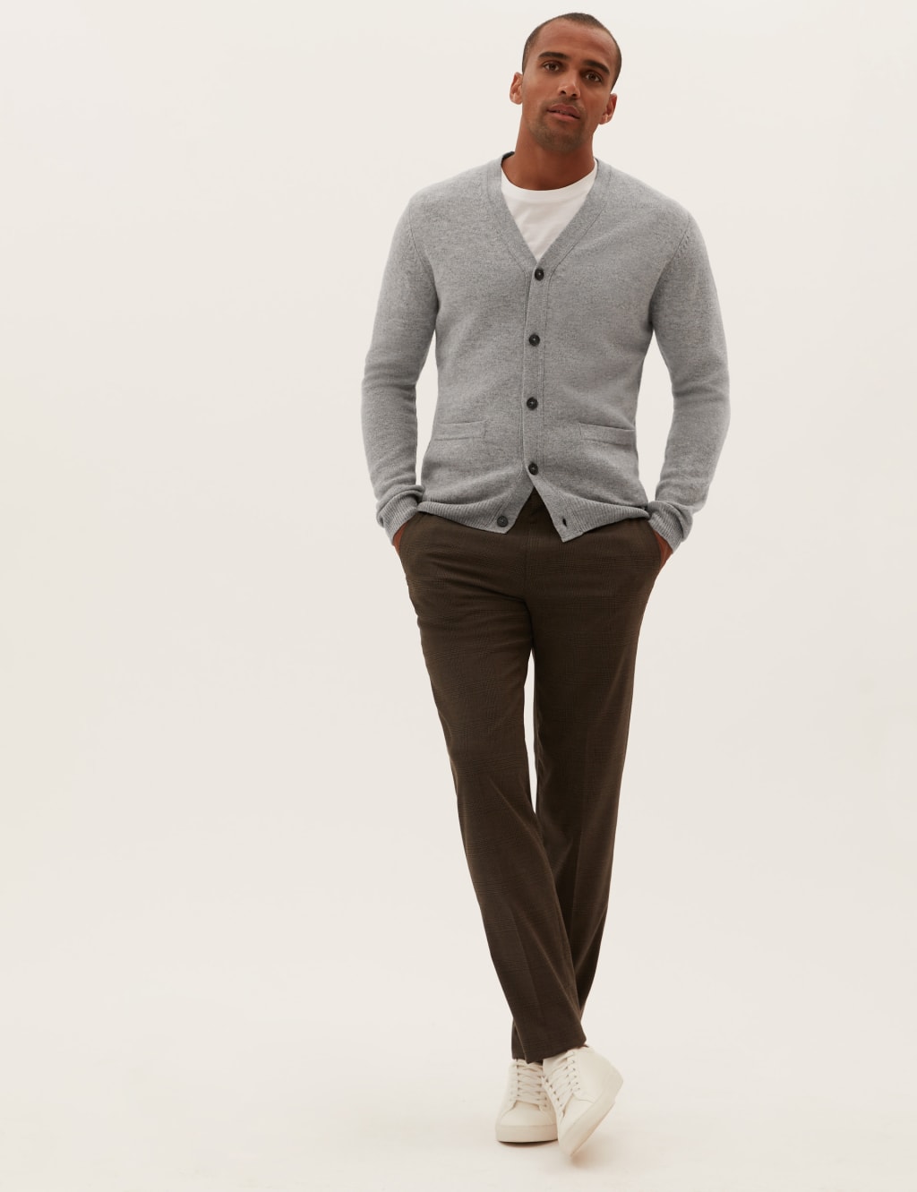 Pure Extra Fine Lambswool V-Neck Cardigan 3 of 5