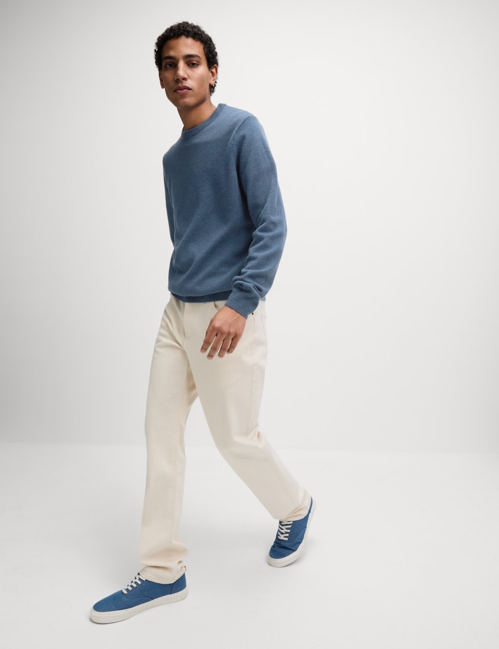 Pure Extra Fine Lambswool Crew Neck Jumper 3 of 5