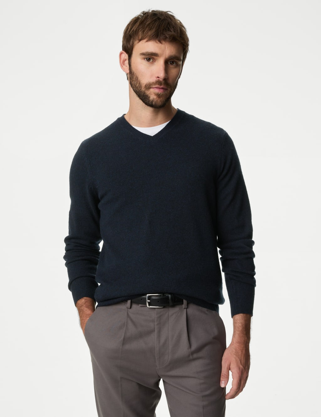 Pure Extra Fine Lamsbwool V Neck Jumper