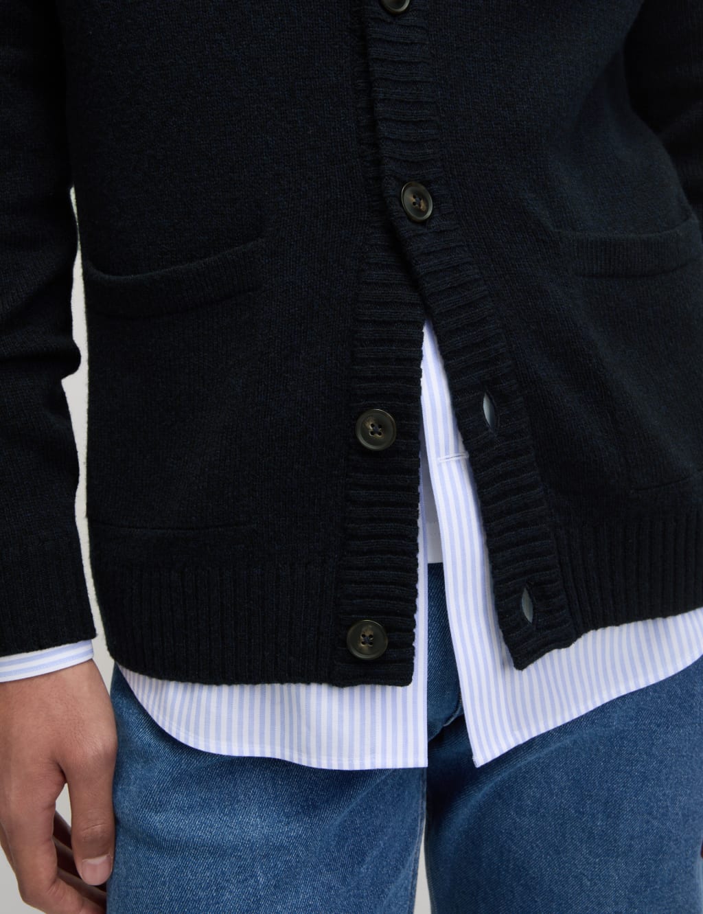 Extra Fine Lambswool Rich V-Neck Cardigan 6 of 6