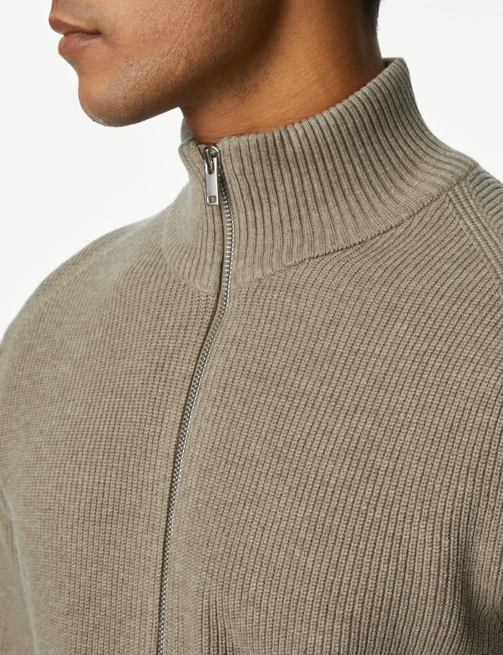 Funnel neck zip sweater online