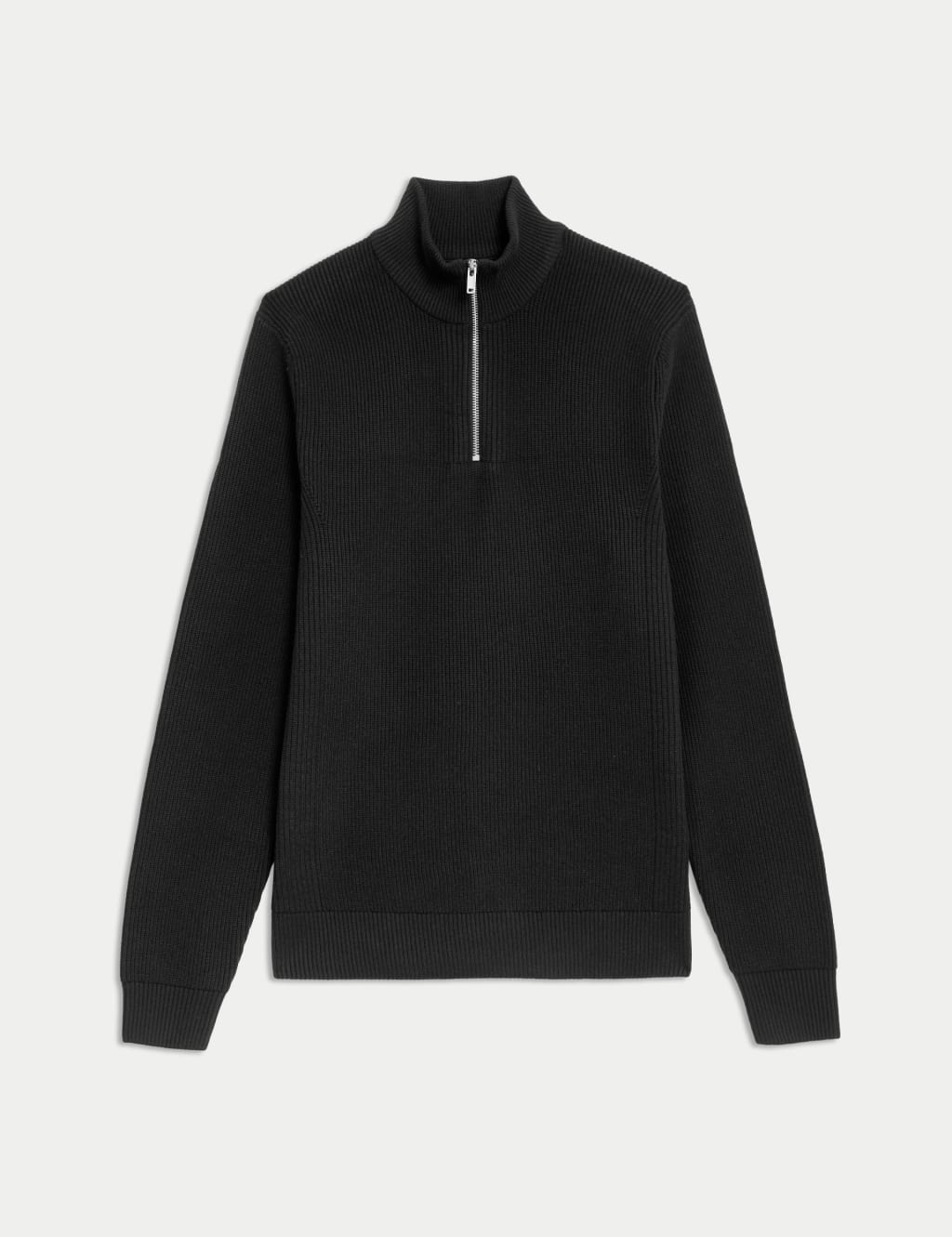 Cotton funnel neck sweater top
