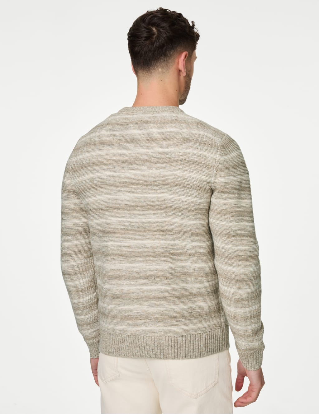 Men's striped crew neck sweater sale