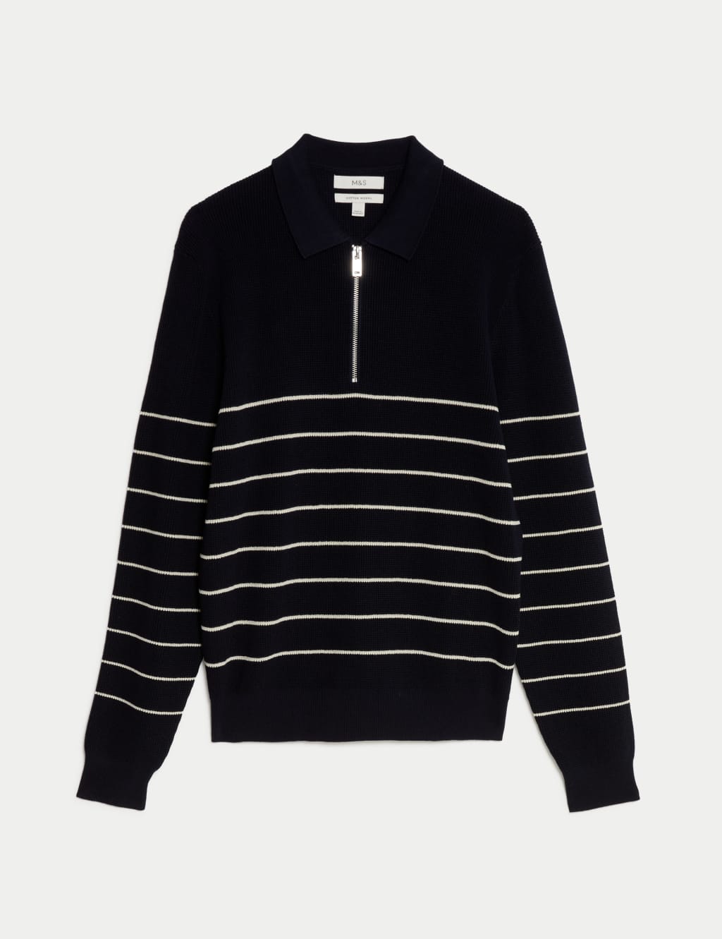 Cotton Modal Blend Knitted Polo Shirt 2 of 6