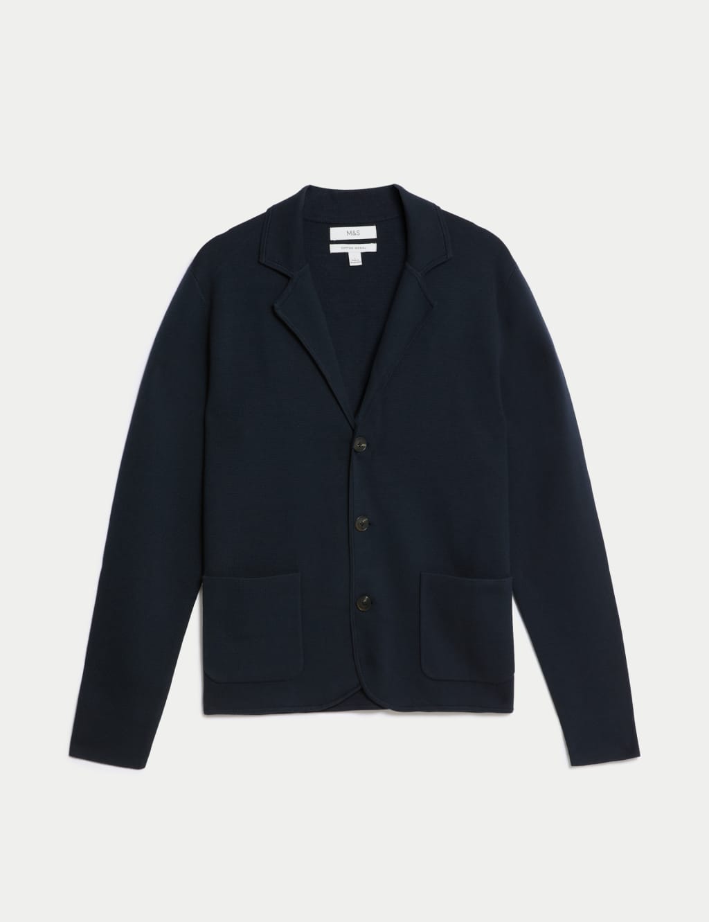 Cotton Modal Knitted Blazer M S Collection M S