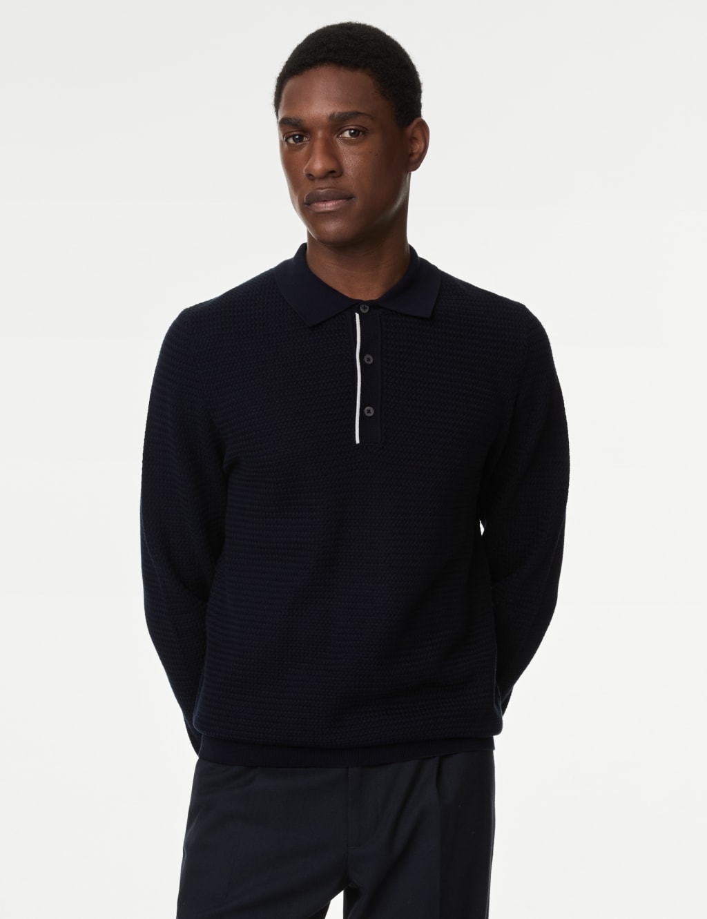 M&s mens knitted polo clearance