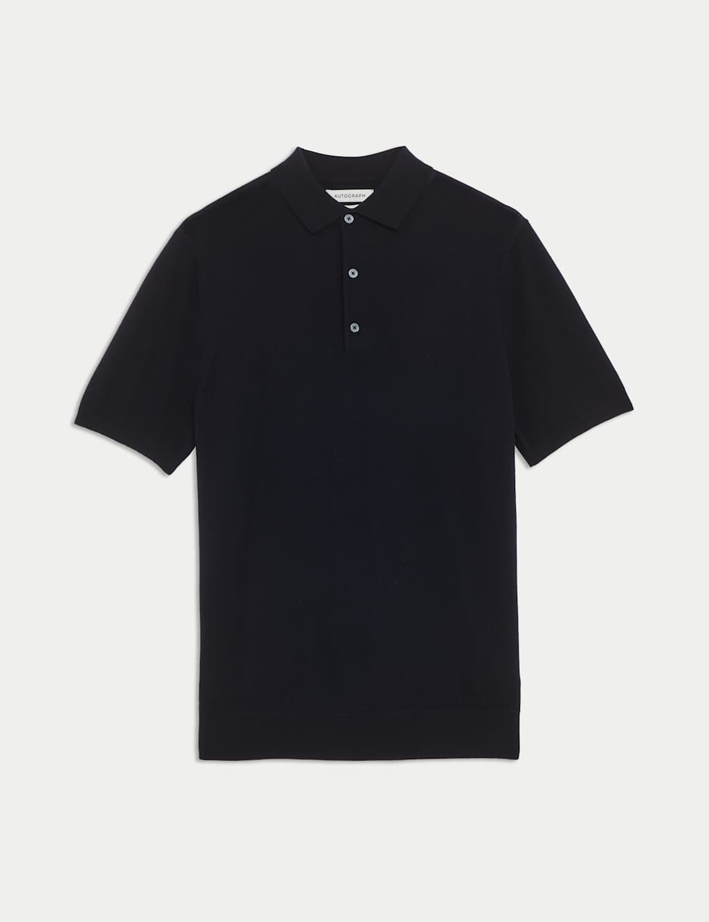 Pure Extra Fine Merino Wool Knitted Polo Shirt 2 of 5
